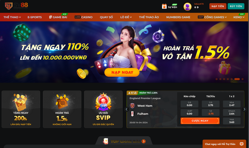 Game Mậu Binh online Sv88